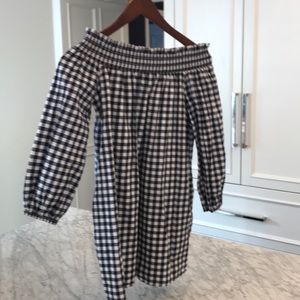 Abercrombie off the shoulder gingham dress